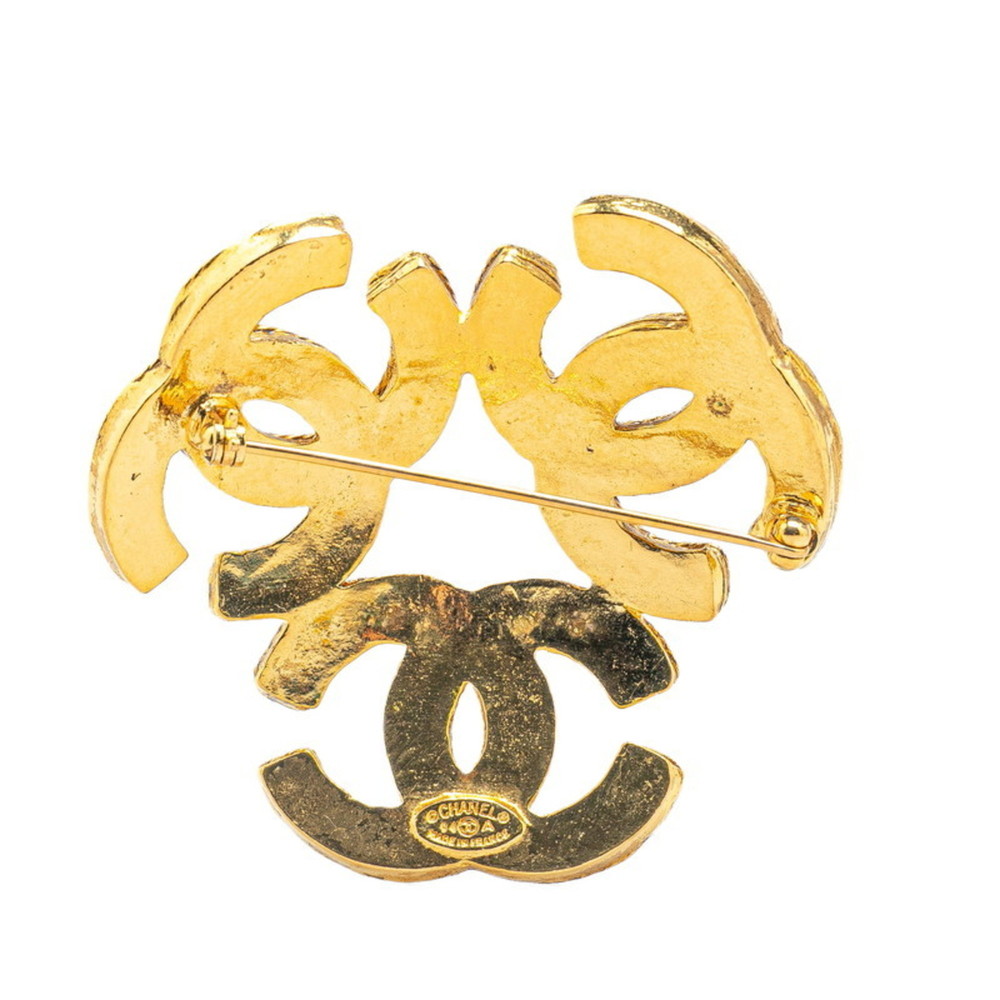 Vintage Chanel Coco Mark Brooch, Gold Plated, Women's, CHANEL - Picture 2 of 4